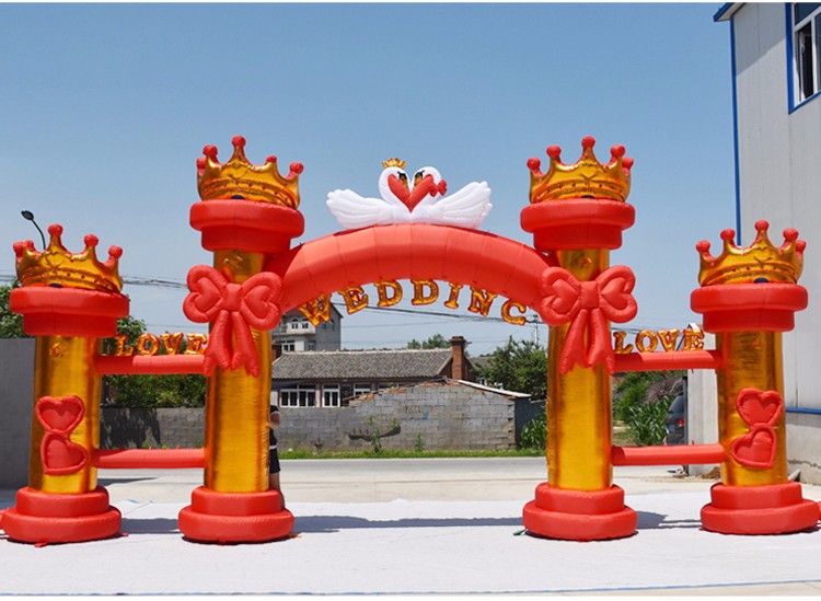 凉州红色婚庆气模拱门